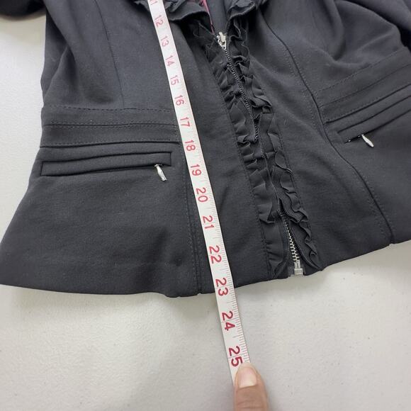 White House Black Market Ponte Motorcycle Jacket size 4 women Full Zip, Biker - Picture 9 of 14